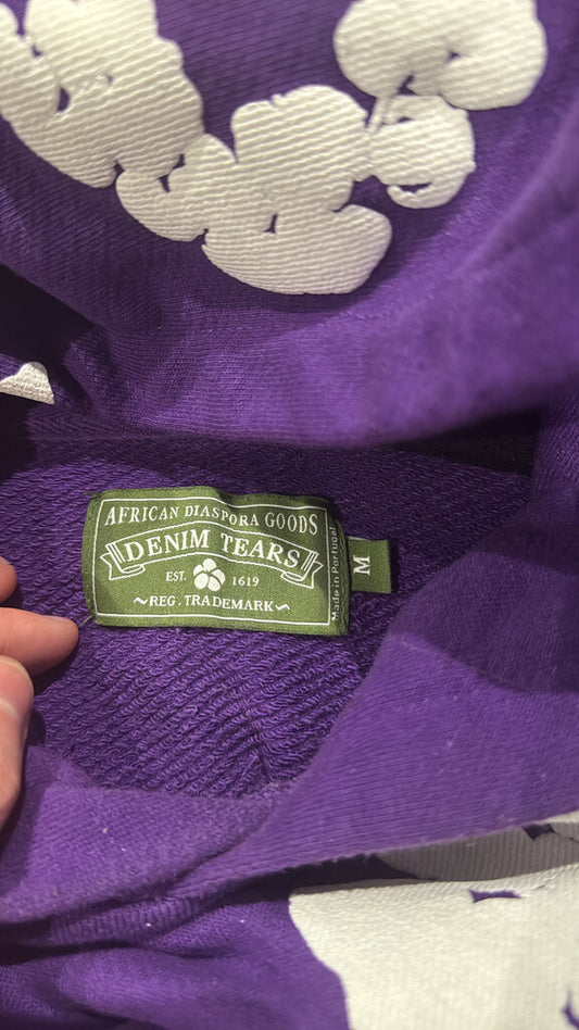 Denim Tears Big Cotton Wreath hoodie Purple