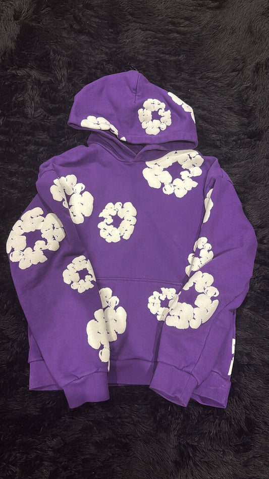 Denim Tears Big Cotton Wreath hoodie Purple