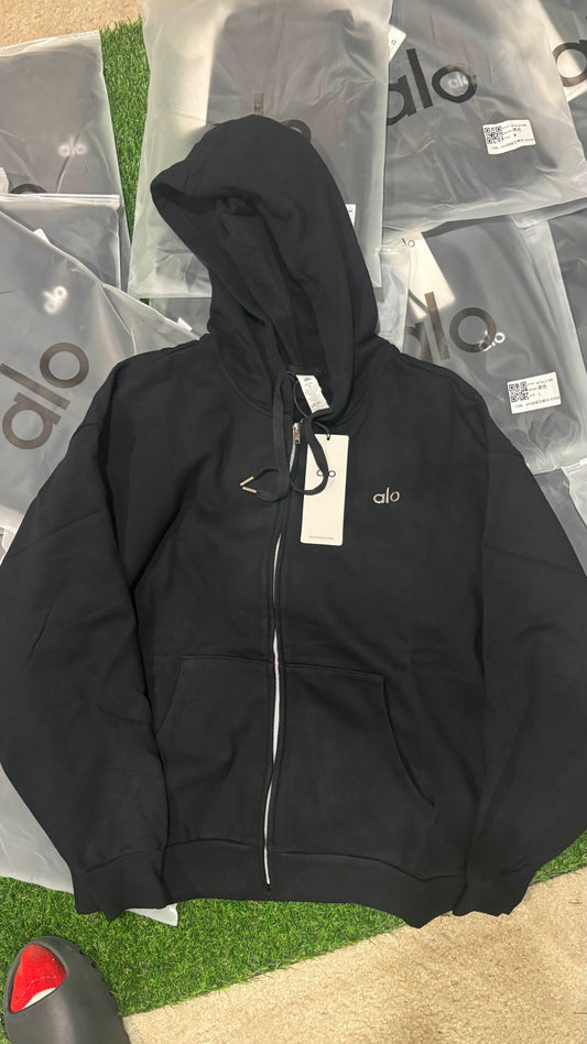Alo Black Zip-Up Jacket