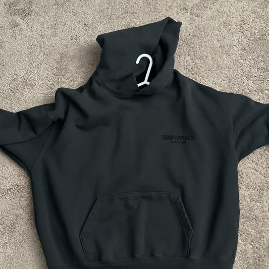 Premium Black Essentials Hoodie